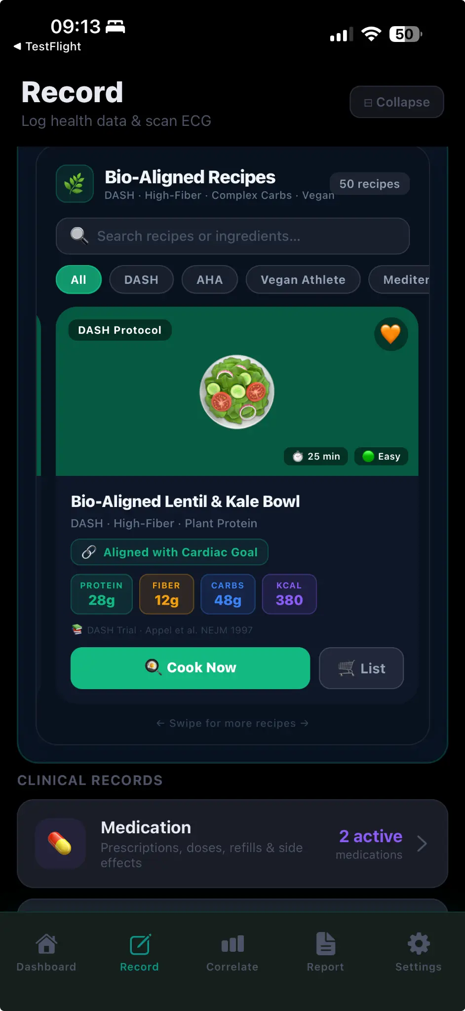 Bio-Aligned Recipes